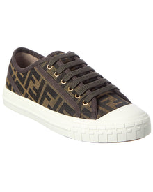 FENDI | Womens | Domino FF Canvas Sneaker | Brown
