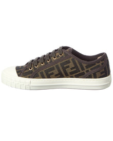 FENDI | Womens | Domino FF Canvas Sneaker | Brown