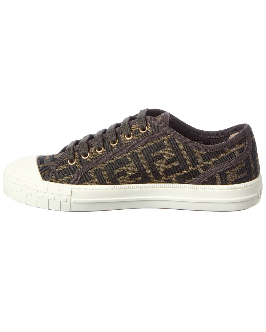FENDI | Womens | Domino FF Canvas Sneaker | Brown