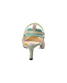 FENDI | Womens | Colibri Leather Slingback Pump | Blue