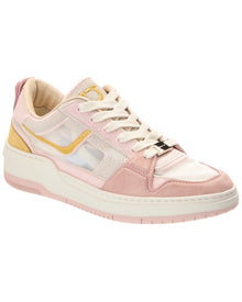 Ferragamo | Womens | Destiny Suede-Trim Sneaker | Pink