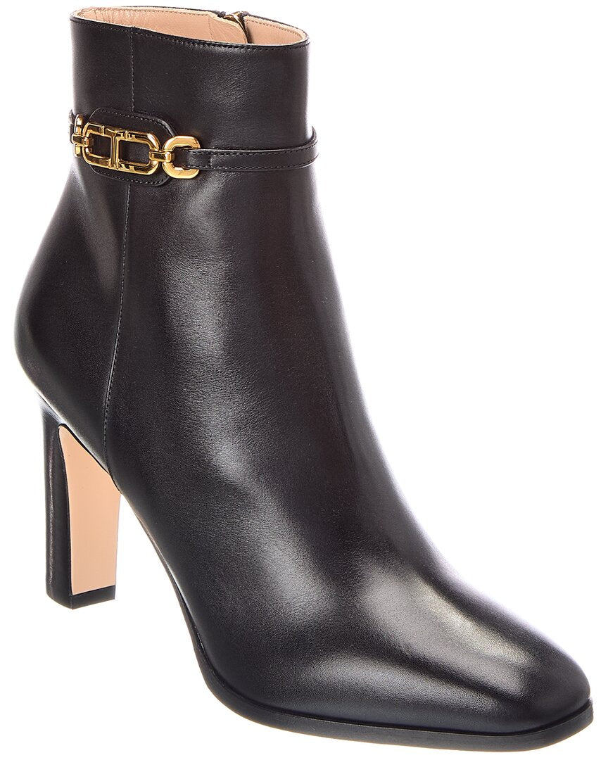 Tom Ford | Womens | Logo Leather Whitney Bootie | Black