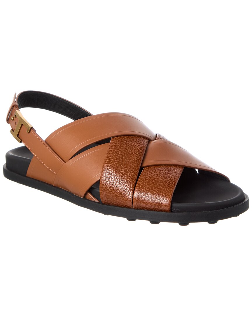 TOD's | Womens | TODs Leather Sandal | Brown