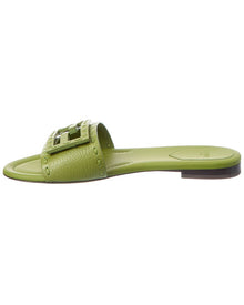 FENDI | Womens | Baguette Leather Flat Sandal - II | Green