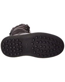 TOD's | Womens | Nylon & Leather Boot | Black