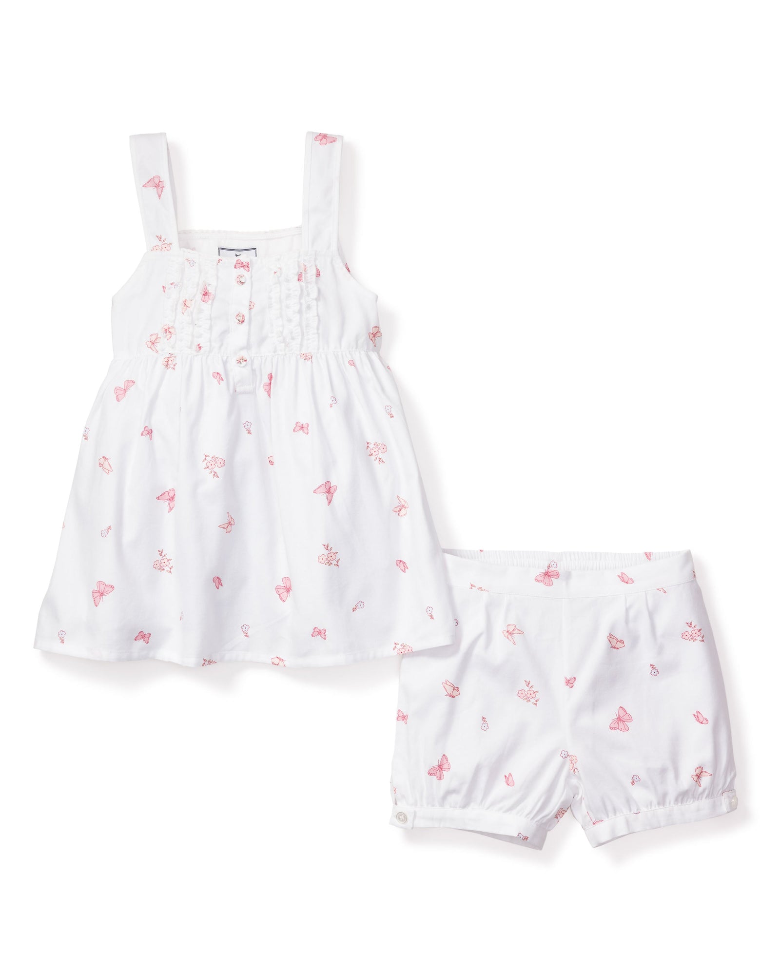 Girl's Twill Charlotte Short Set | Butterflies