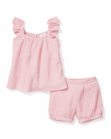 Girl's Gauze Amelie Short Set | Pink