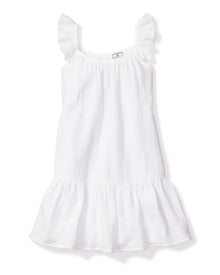 Girl's Gauze Celeste Sundress | White