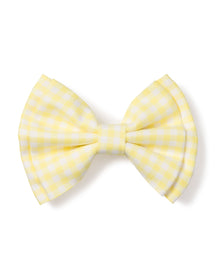 Girl's Twill Hair Bows | Yellow Gingham