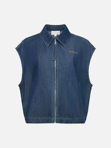 Tencel-Cotton Denim Jacket | Navy