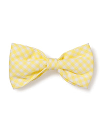 Dog Twill Bow Tie | Yellow Gingham