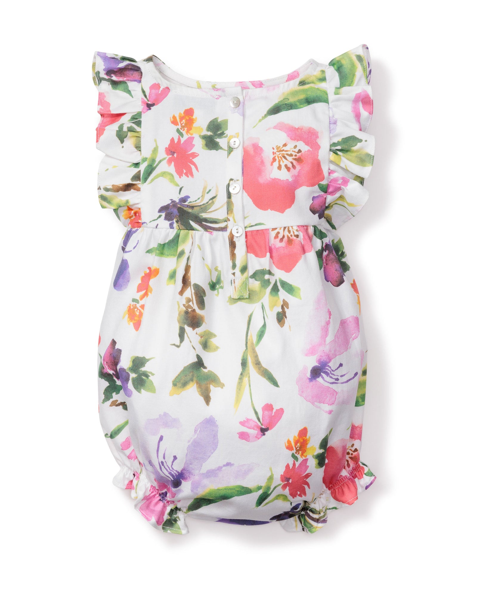 Baby's Twill Ruffled Romper | Gardens of Giverny