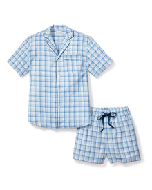 Men's Twill Pajama Short Set | Seafarer Tartan