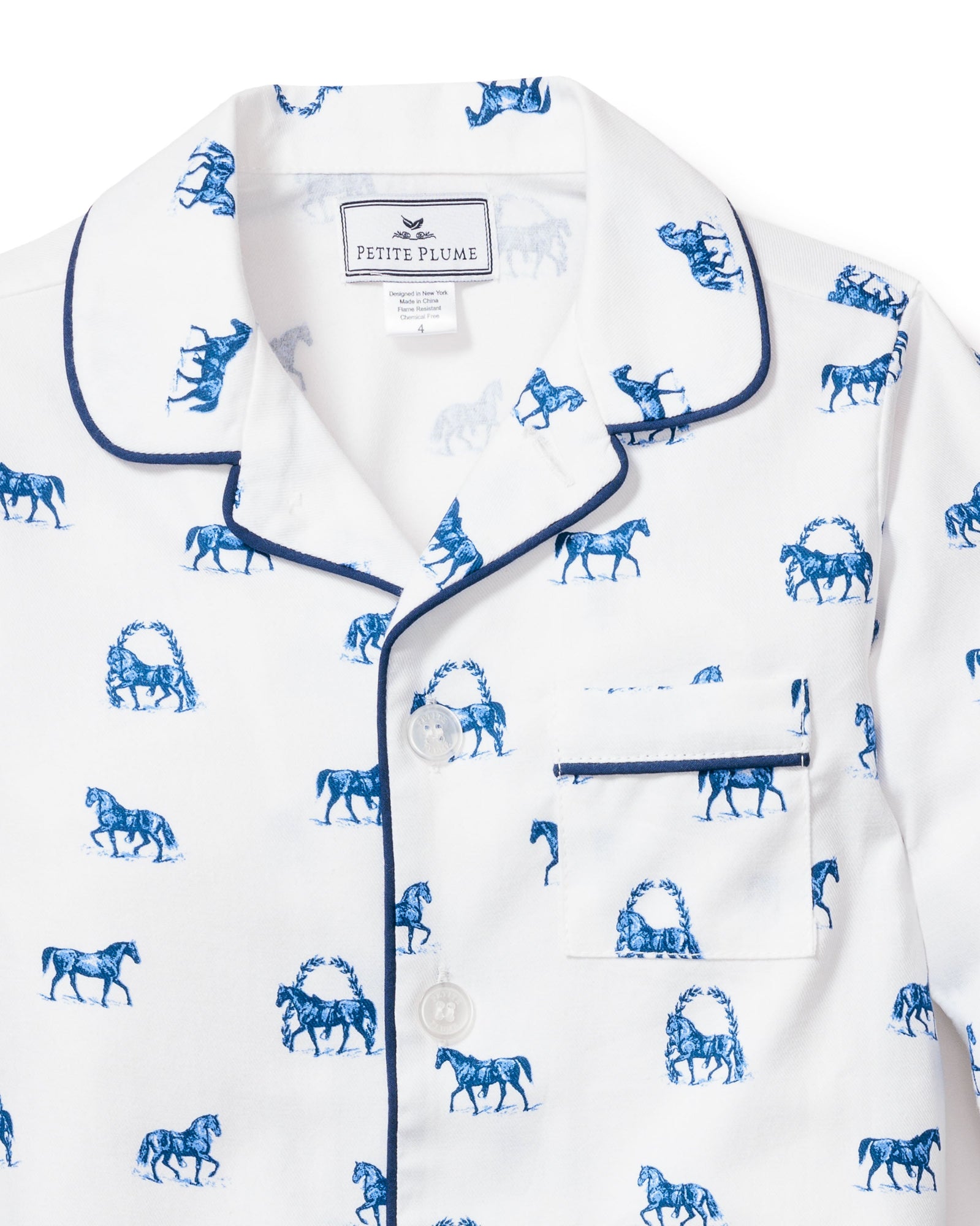 Kid's Twill Pajama Set | The Equestrian