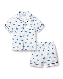 Kid's Twill Pajama Short Set | The Equestrian