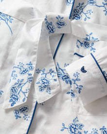 Women's Twill Robe | Indigo Floral