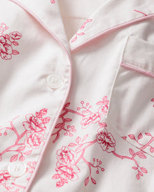 Women's Twill Pajama Short Set | English Rose Floral