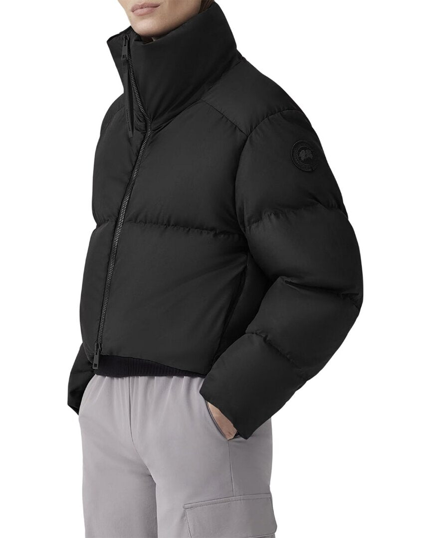 Canada Goose | Womens | Garnet Cropped Puffer Coat | Black
