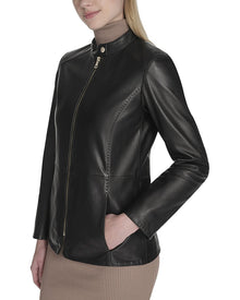 Cole Haan | Womens | Smooth Lamb Jacket | Black