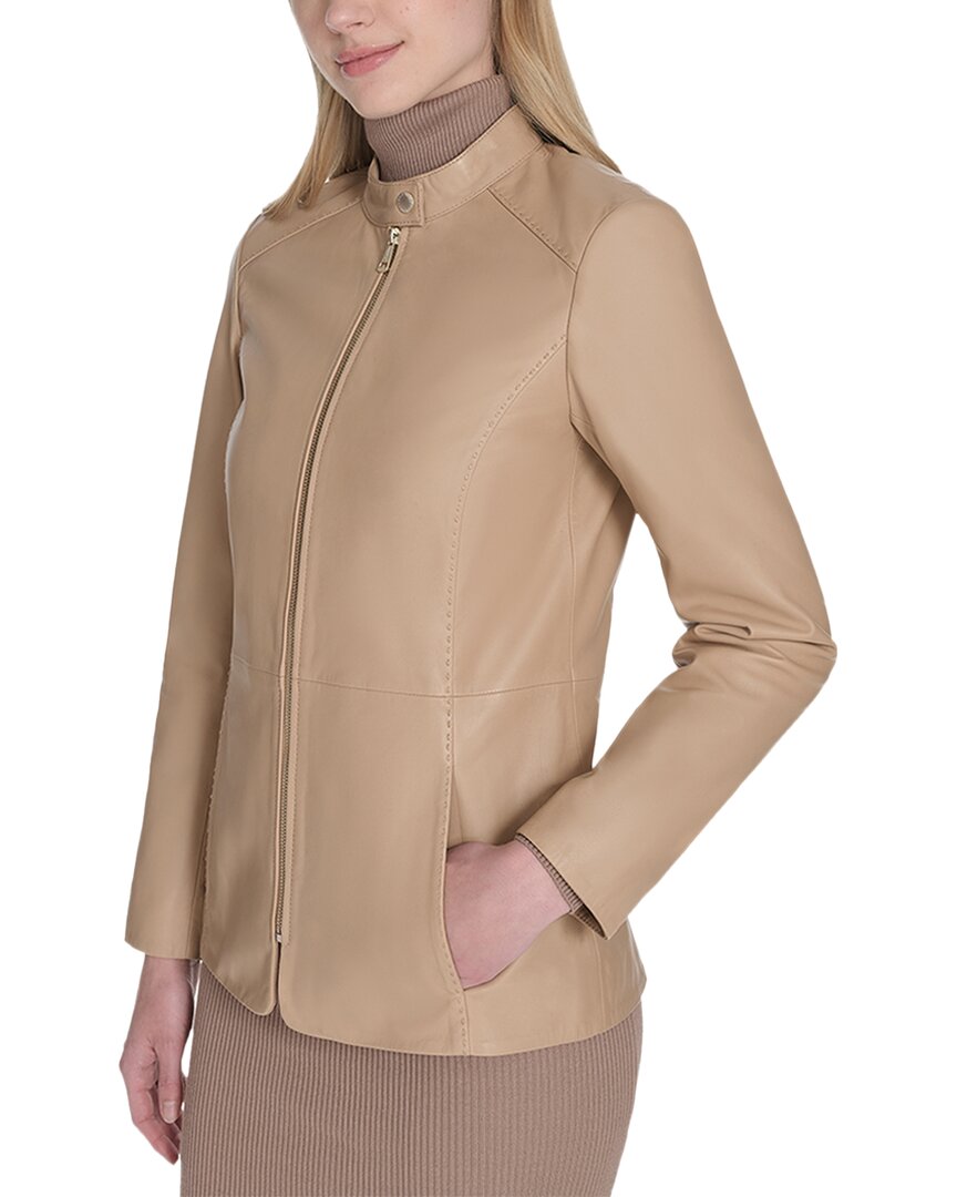 Cole Haan | Womens | Smooth Lamb Jacket | White
