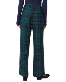 J.McLaughlin | Womens | Carter Wool Pant | Green Plaid