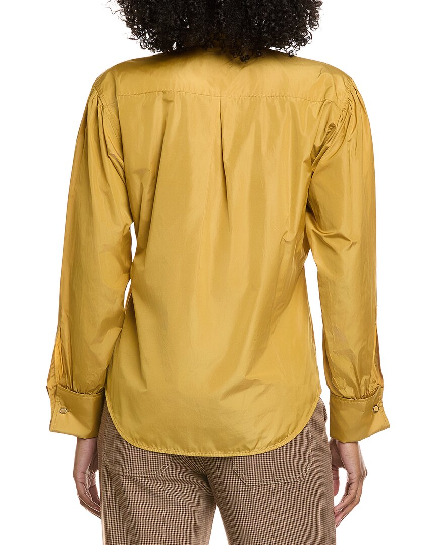 Max Mara | Womens | Blanc Silk-Blend Shirt | Yellow