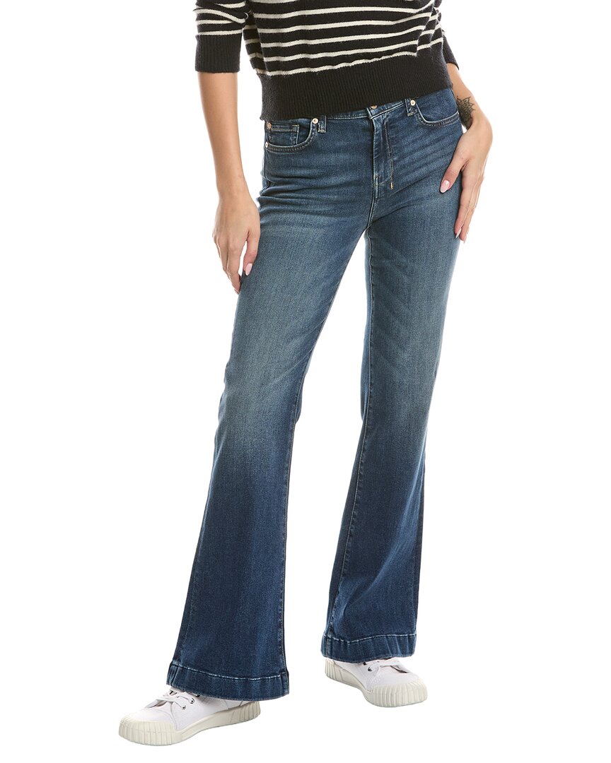 7 For All Mankind | Womens | Dojo Tailorless Cambridge Flare Jean | Blue