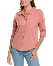 Splendid | Womens | Woven Button-Down Shirt | Brown