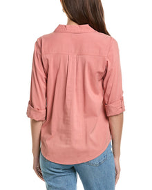 Splendid | Womens | Woven Button-Down Shirt | Brown