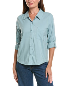 Splendid | Womens | Woven Button-Down Shirt | Blue