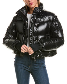 SAM. | Womens | Zip-Off Sleeve Cropped Down Puffer Coat | Black