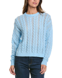 Alashan Cashmere | Womens | Marni Cable 100% Cashmere Sweater | Blue