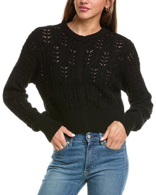 525 America | Womens | Cropped Cable Cardigan | Black