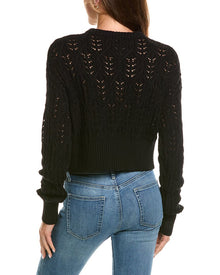 525 America | Womens | Cropped Cable Cardigan | Black
