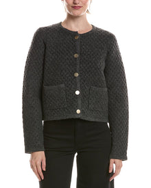 Michael Stars | Womens | Cera Honeycomb Stitch Cardigan | Red