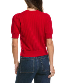 FRAME Denim | Womens | The Ladder Pointelle Cashmere Sweater | Red