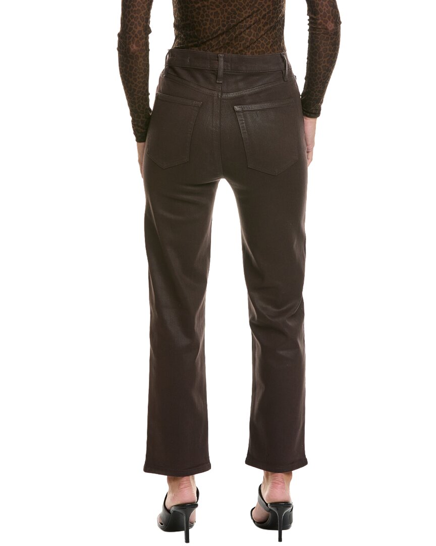 FRAME Denim | Womens | Truffle Coated Le Sleek Straight Coated Jean | Brown
