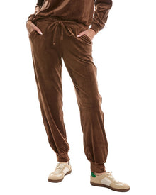 Knit Riot | Womens | Velour Track Jogger | Chocolate