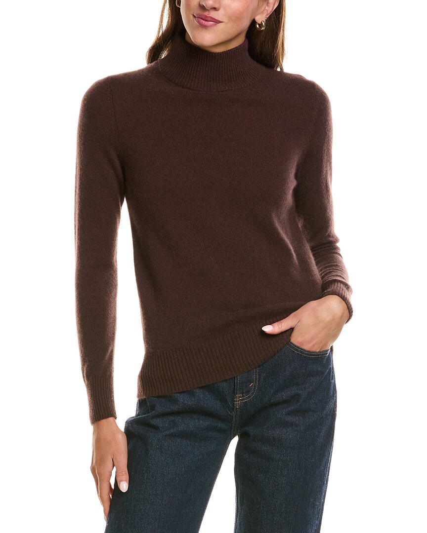 InCashmere | Womens | Basic Mock Neck 100% Cashmere Sweater | Brown