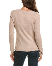 InCashmere | Womens | Basic V-Neck 100% Cashmere Sweater | Heather Almond