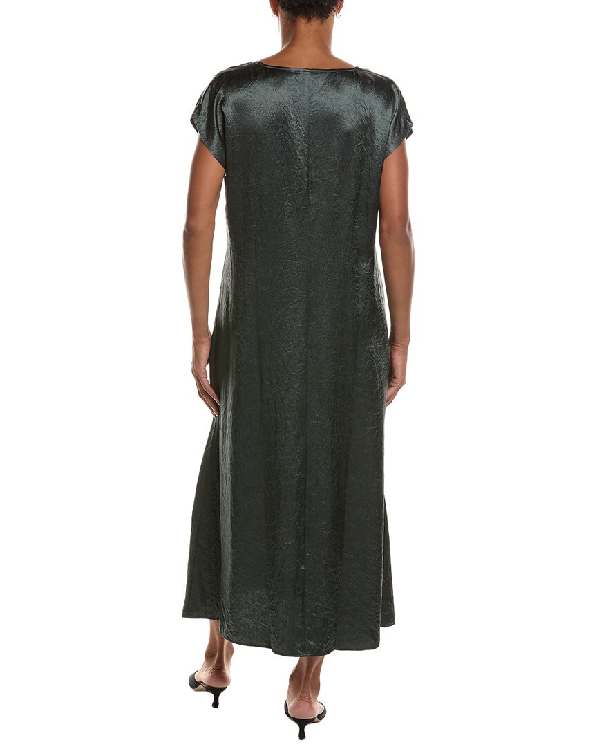 EILEEN FISHER | Womens | Crinkle Midi Dress | Green