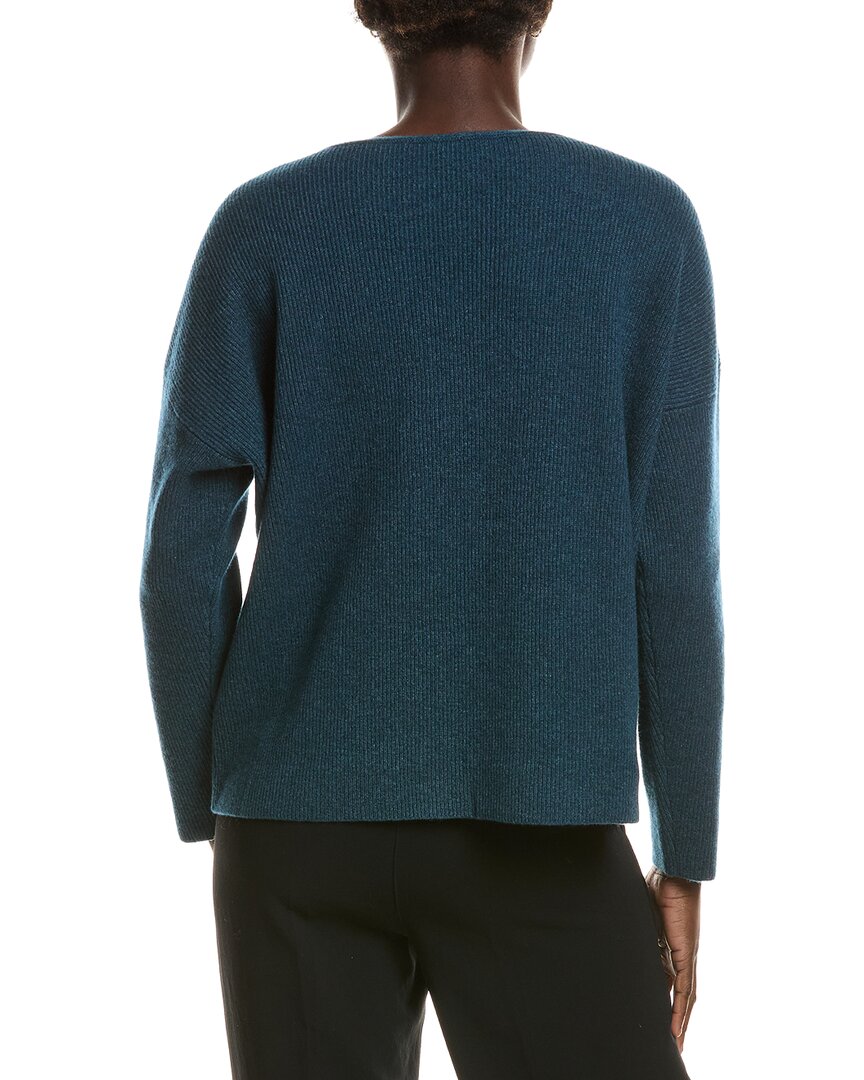 EILEEN FISHER | Womens | V-Neck 100% Cashmere Sweater | Green