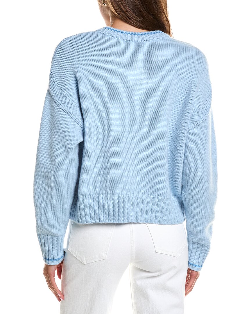 Rowing Blazers | Womens | Callie V Neck Wool & Cashmere-Blend Sweater | Blue