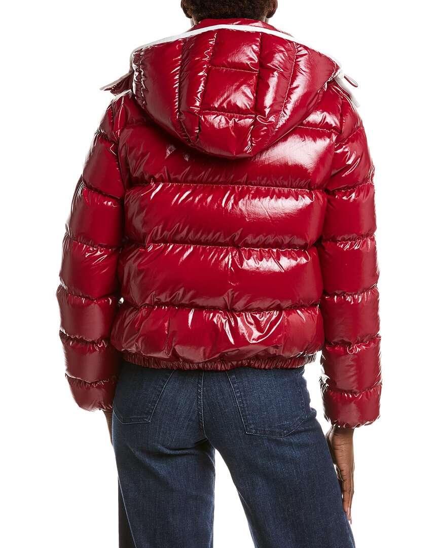 Moncler | Womens | Andro Hooded Down Jacket | Red