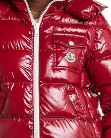 Moncler | Womens | Andro Hooded Down Jacket | Red