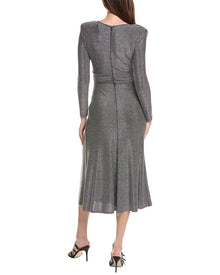 Milly | Womens | Rhys Jersey V-Neck Wrap Maxi Dress | Silver