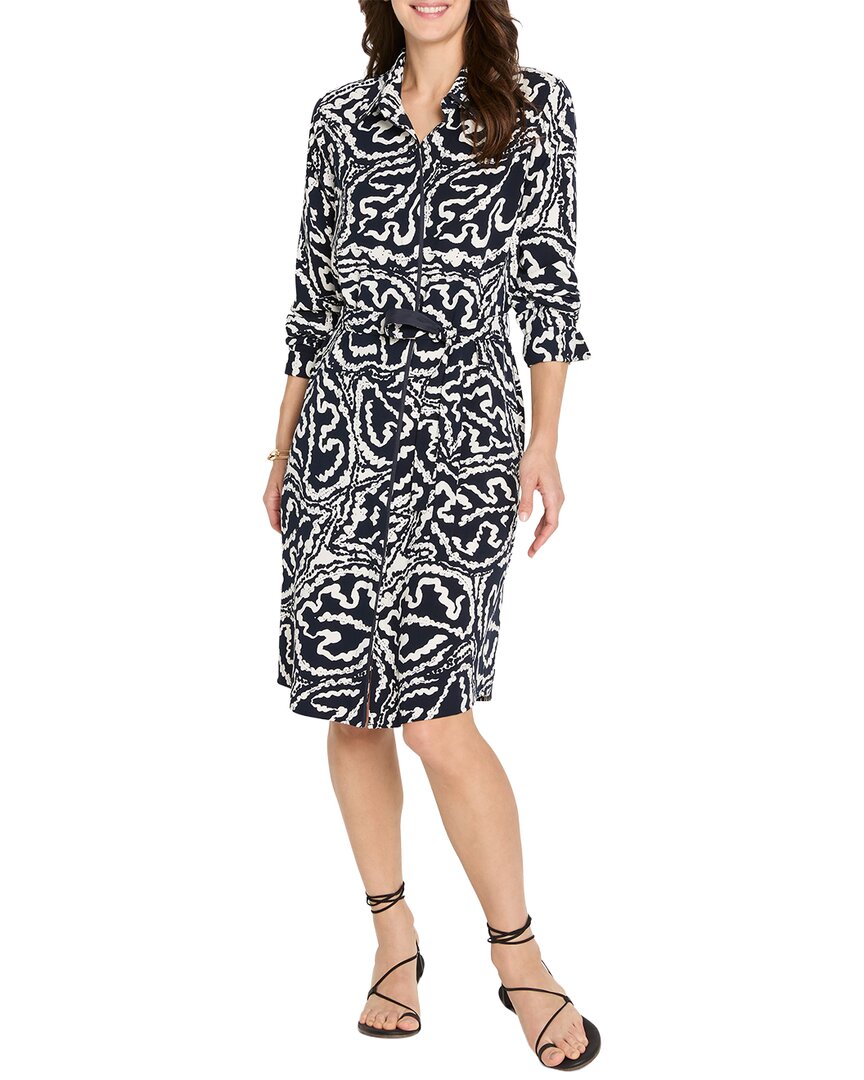 NIC+ZOE | Womens | Indigo Leaf Double Crepe Eva Dress | Purple