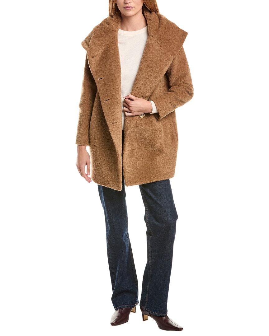Sofia Cashmere | Womens | Wool & Alpaca-Blend Coat | Brown