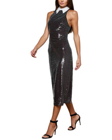 L'AGENCE | Womens | Lilith Midi Dress | Black