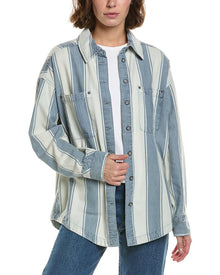 Free People | Womens | Crossroads Striped Shirt | Purple/White